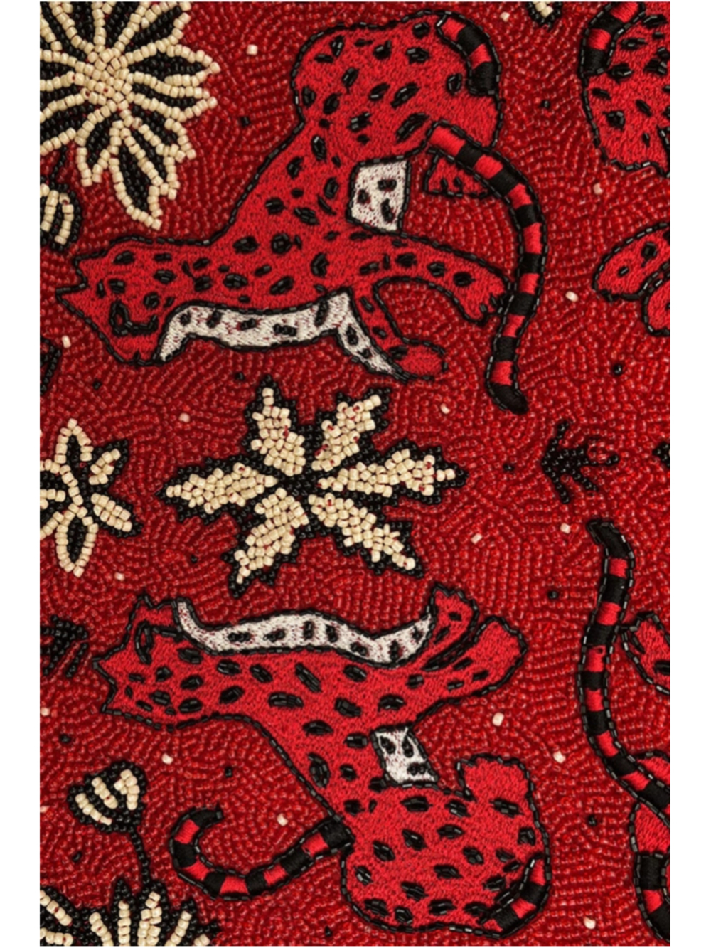 America & Beyond Leopard Scarf Beaded Shoulder Bag - Picture 3 of 9
